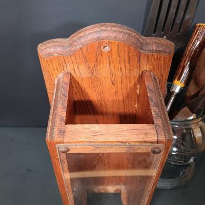 LOT 168: Vintage Veggie Nesting Bowls, Cutco Kitchen Utensils, Wooden Dixie Cup Dispenser & More