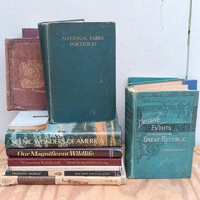 LOT 173: Charles Morris' Decisive Events in the Story of the Great Republic 1891, National Parks Portfolio 1931 & More