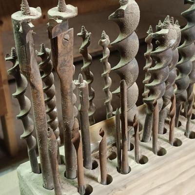 LOT 175: Auger Bits, Drill Bits, Hand Drill, Flat Wood Drill Bits & More