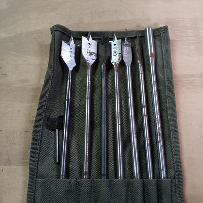 LOT 175: Auger Bits, Drill Bits, Hand Drill, Flat Wood Drill Bits & More