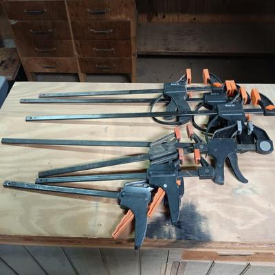 LOT 176: Bar Clamps, Corner Clamps & Spring Clamps