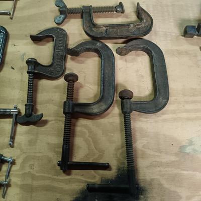 LOT 179: Large Collection of C-Clamps