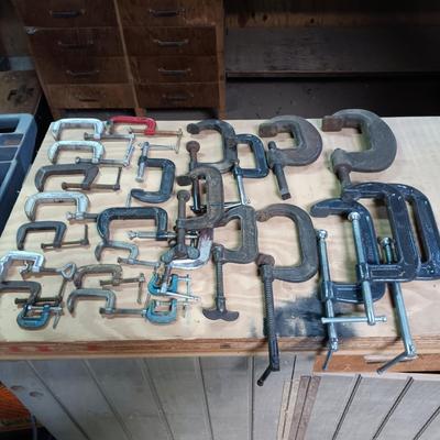 LOT 179: Large Collection of C-Clamps