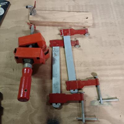 LOT 180: Milescraft Saw Guide, Angle Clamp, Woodworking Clamps & More