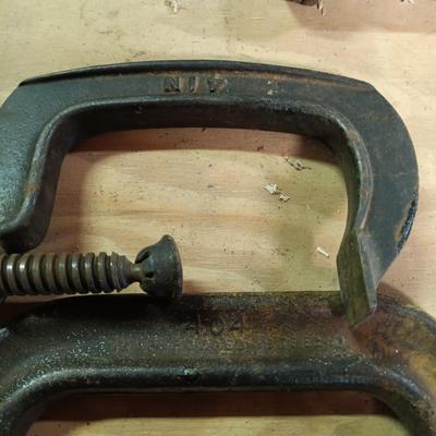 LOT 181: Large Collection of C-Clamps & More