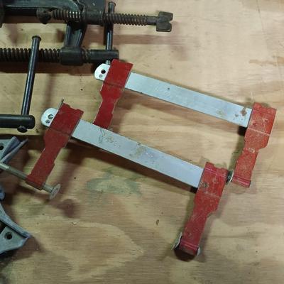 LOT 181: Large Collection of C-Clamps & More