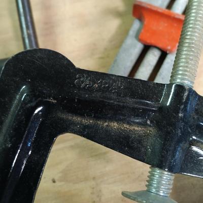 LOT 181: Large Collection of C-Clamps & More