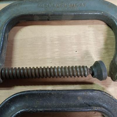 LOT 181: Large Collection of C-Clamps & More