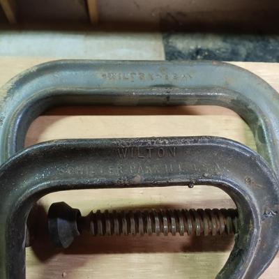 LOT 181: Large Collection of C-Clamps & More