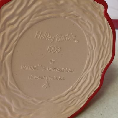 LOT 182: Vintage 1996 Happy Holidays Barbie, 1992 Little Debbie Barbie & Barbie Ornaments