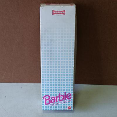 LOT 182: Vintage 1996 Happy Holidays Barbie, 1992 Little Debbie Barbie & Barbie Ornaments