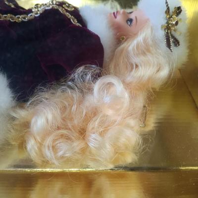 LOT 182: Vintage 1996 Happy Holidays Barbie, 1992 Little Debbie Barbie & Barbie Ornaments