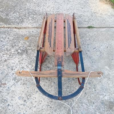 LOT 186: Set of (3) Vintage Sleds - American Racer, Monoplane & Yankee Clipper