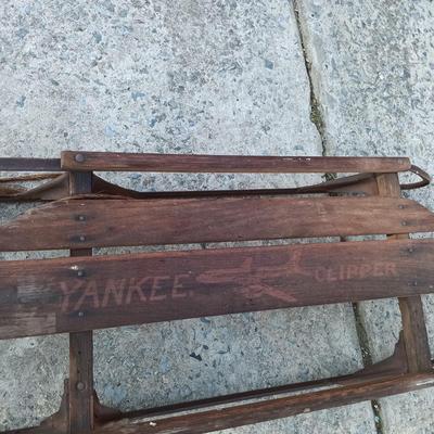 LOT 186: Set of (3) Vintage Sleds - American Racer, Monoplane & Yankee Clipper