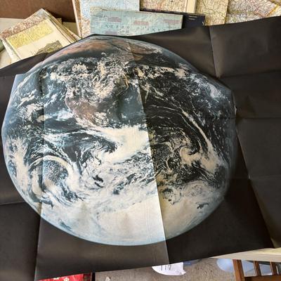 LOT 219: Large Collection of Vintage Maps: American Airlanes System Map, TWA Los Angeles, Road Maps National Geographic Maps