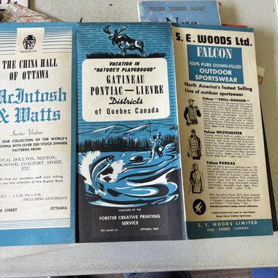 LOT 219: Large Collection of Vintage Maps: American Airlanes System Map, TWA Los Angeles, Road Maps National Geographic Maps