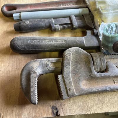 LOT 224: Pipe Wrenchs, Sockets & More