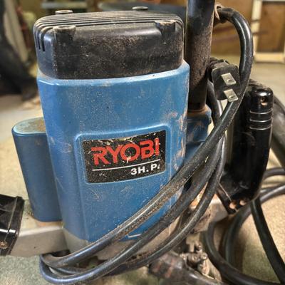 LOT 225: Ryobi 3H.P. Heavy Duty Router - Black & Decker Professional Angle Grinder