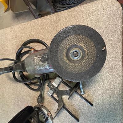 LOT 225: Ryobi 3H.P. Heavy Duty Router - Black & Decker Professional Angle Grinder