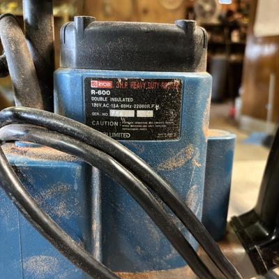 LOT 225: Ryobi 3H.P. Heavy Duty Router - Black & Decker Professional Angle Grinder