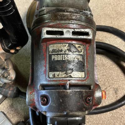 LOT 225: Ryobi 3H.P. Heavy Duty Router - Black & Decker Professional Angle Grinder