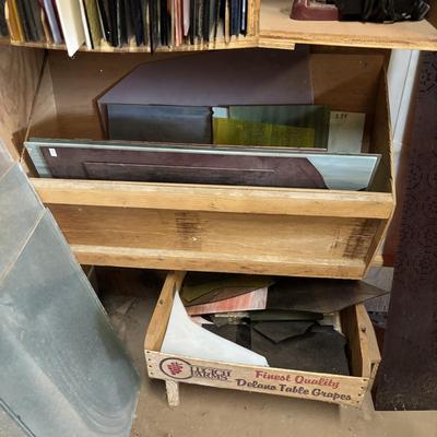 LOT 231: Glass Art/Stained Glass Supplies: Glass Sheets, Wizling Glass Grinder, Weller Soldering Station