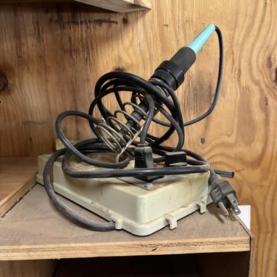 LOT 231: Glass Art/Stained Glass Supplies: Glass Sheets, Wizling Glass Grinder, Weller Soldering Station