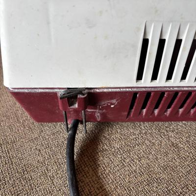 LOT 232: Art Glass & Stained-Glass Supplies: Arch Deco Glass Squares, Wizling Glass Grinder and Tool Tote w/Glass Pieces