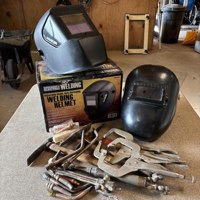 LOT 233: Welding & More Lot: Helmets, Cutting Torch Attachments, Cutting Tips