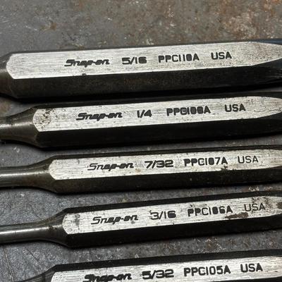 LOT 239: Snap-On Tools: Punch & Chisel Set, Impact Hex Bit Sockets