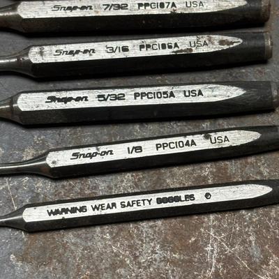 LOT 239: Snap-On Tools: Punch & Chisel Set, Impact Hex Bit Sockets