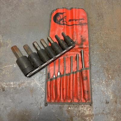 LOT 239: Snap-On Tools: Punch & Chisel Set, Impact Hex Bit Sockets