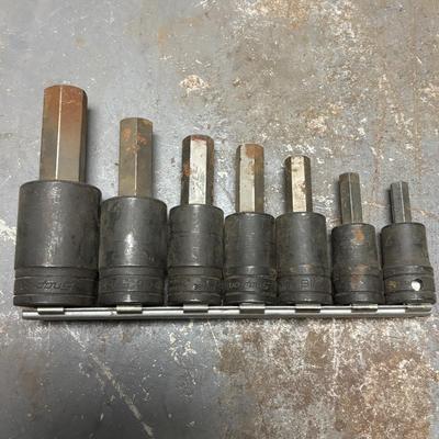 LOT 239: Snap-On Tools: Punch & Chisel Set, Impact Hex Bit Sockets