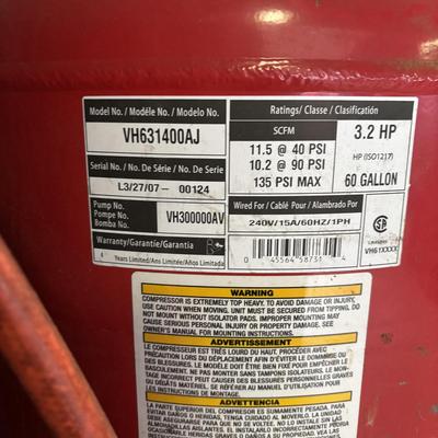 LOT 501: Huskey Pro Air Compressor