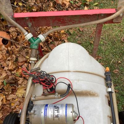 LOT 246: NorthStar Spreader on Tow Behind Rolling Utility Cart