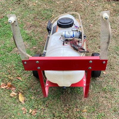 LOT 246: NorthStar Spreader on Tow Behind Rolling Utility Cart