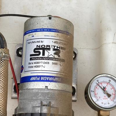 LOT 246: NorthStar Spreader on Tow Behind Rolling Utility Cart