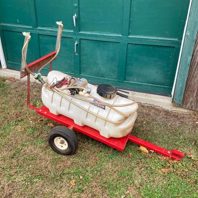 LOT 246: NorthStar Spreader on Tow Behind Rolling Utility Cart