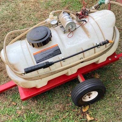 LOT 246: NorthStar Spreader on Tow Behind Rolling Utility Cart