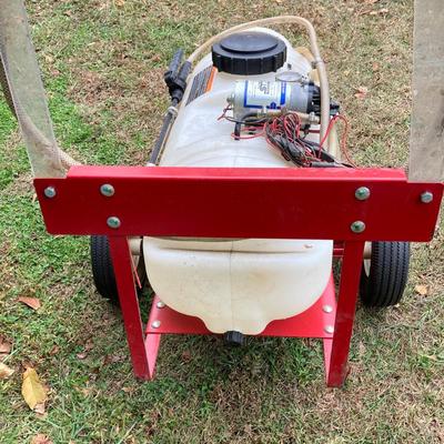 LOT 246: NorthStar Spreader on Tow Behind Rolling Utility Cart