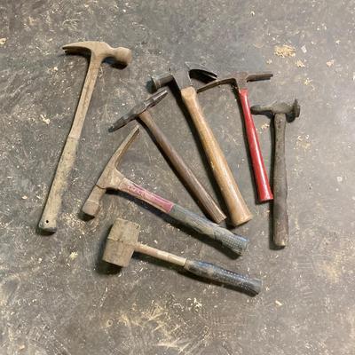 LOT 247: Large Tool Collection - Hammers, Hand Saws, Levels, T-Squares, Rulers and More