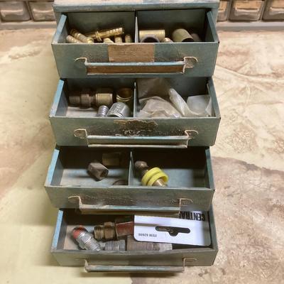 LOT 248: Collection of Hardware Organizers with Contents - Brass Hardware Included