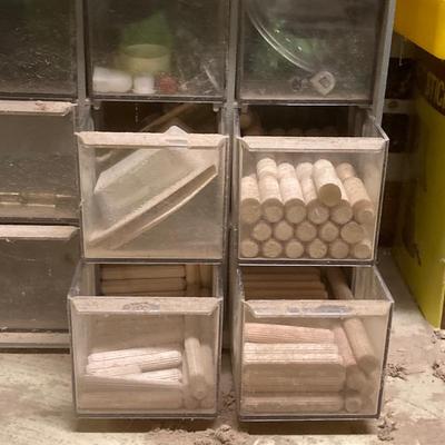 LOT 248: Collection of Hardware Organizers with Contents - Brass Hardware Included