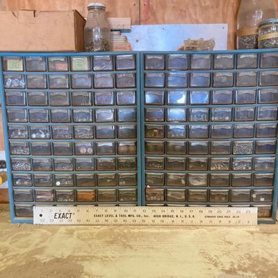 LOT 249: Hardware Organizers with Contents, Containers of Misc. Hardware, Twine, Jute and More