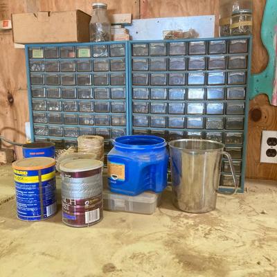 LOT 249: Hardware Organizers with Contents, Containers of Misc. Hardware, Twine, Jute and More