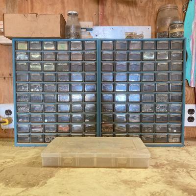 LOT 249: Hardware Organizers with Contents, Containers of Misc. Hardware, Twine, Jute and More