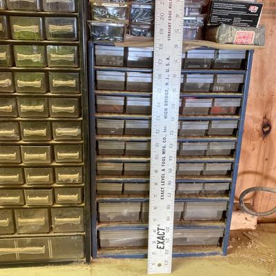 LOT 250: Large Collection of Hardware / Fasteners - Organizers, Containers, United's Eyelets, Boxes and More