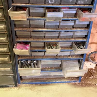 LOT 250: Large Collection of Hardware / Fasteners - Organizers, Containers, United's Eyelets, Boxes and More