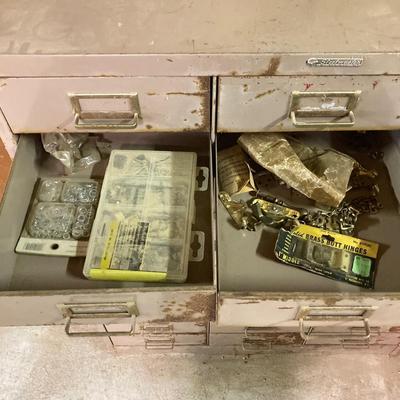 LOT 256: 30 Drawer Steelmaster Storage Cabinet and Contents