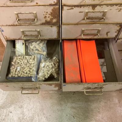 LOT 256: 30 Drawer Steelmaster Storage Cabinet and Contents